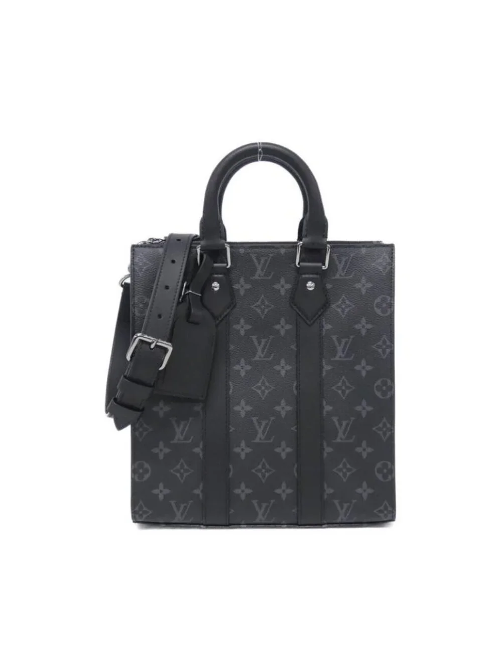 Louis Vuitton Monogram Eclipse Sac Plat Cross Bag